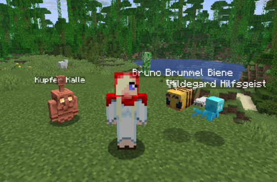 Begleiter: Kupfer Kalle, Bruno Brummel Biene und Hildegard Hilfsgeist