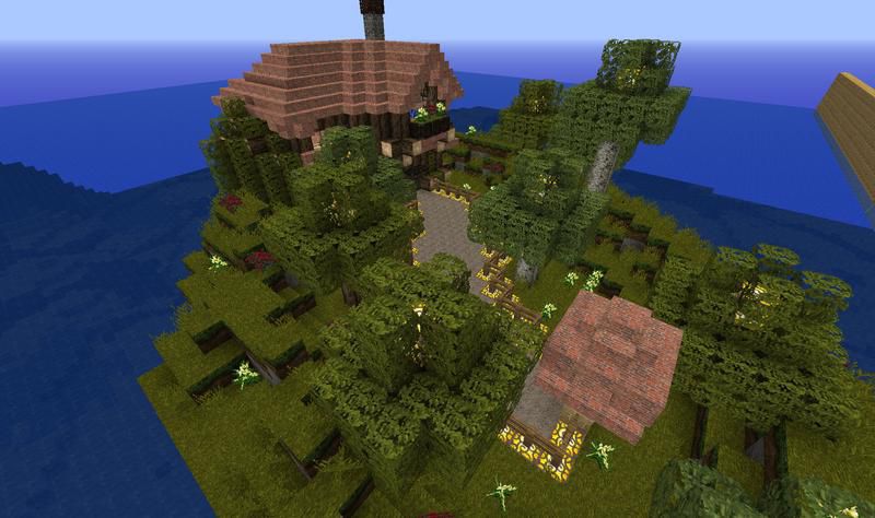 Die Spawn-Insel des Bauwettbewerbs