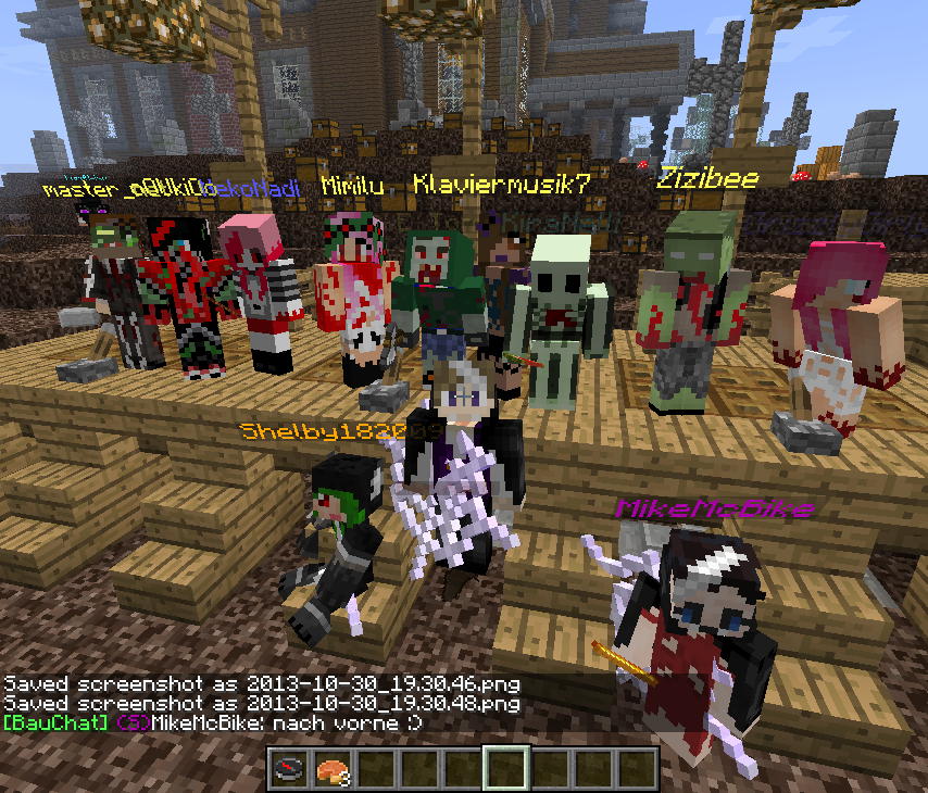 Die gruseligen Gestalten beim Catwalk der Skins am 30.10.2013